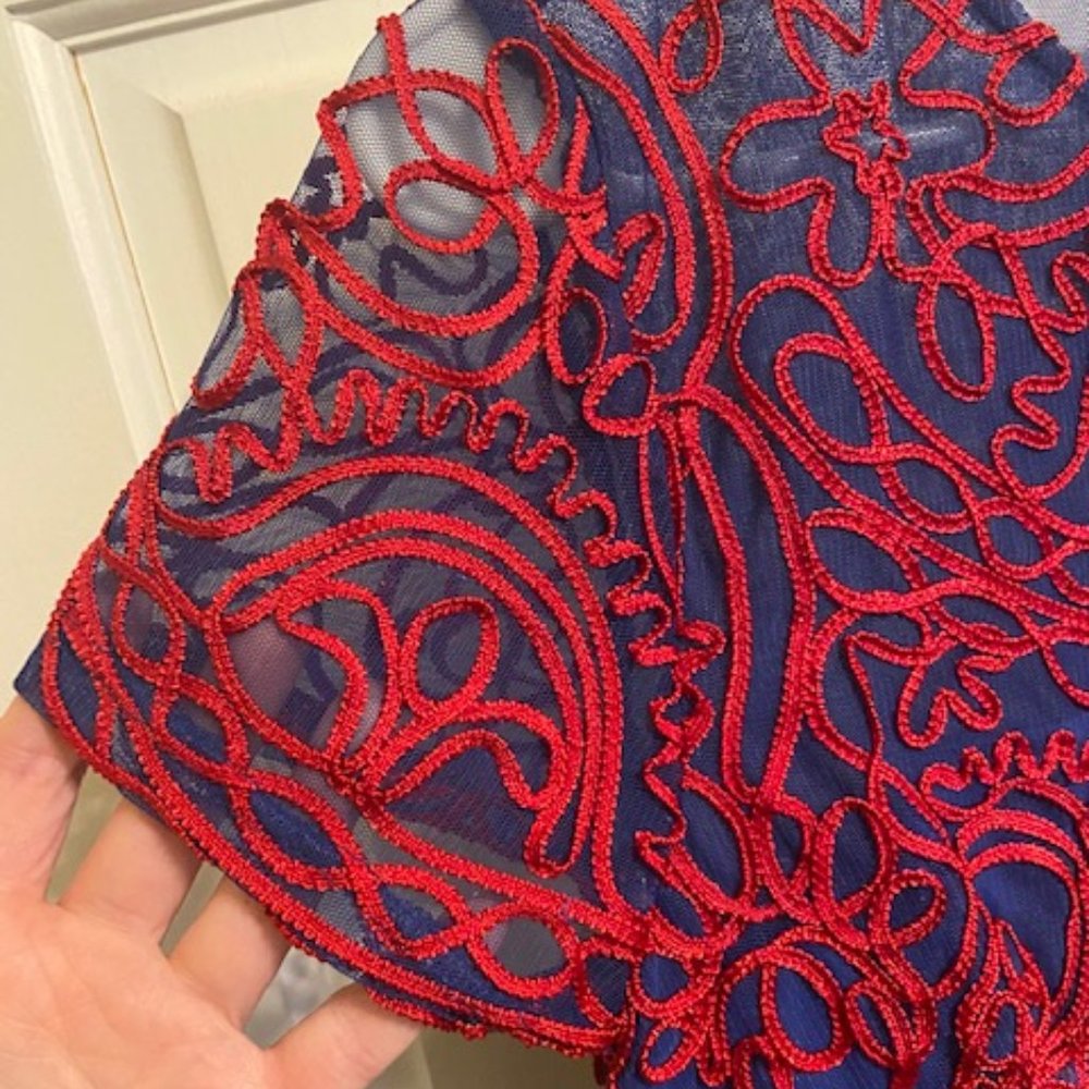 JS Collection Embroidered Sheath Dress - Picture 3 of 6